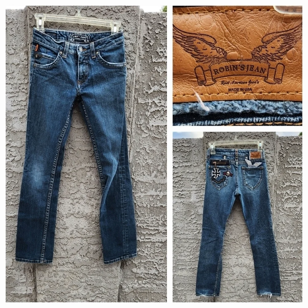 Robins Jean Straight Fit Dark Blue Denim - Picture 1 of 16